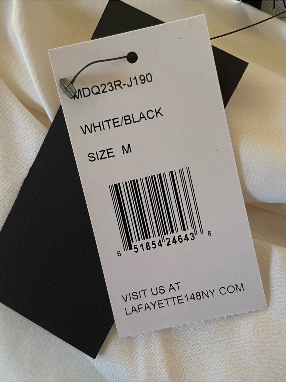 Lafayette 148 Sleeveless White and Black Colorblock Shift Dress Medium Stretch - Picture 6 of 7